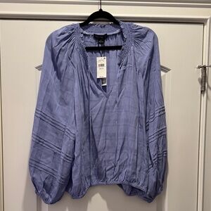 Sanctuary Lilac Peasant Blouse XL NWT